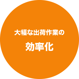 大幅な出荷作業の効率化